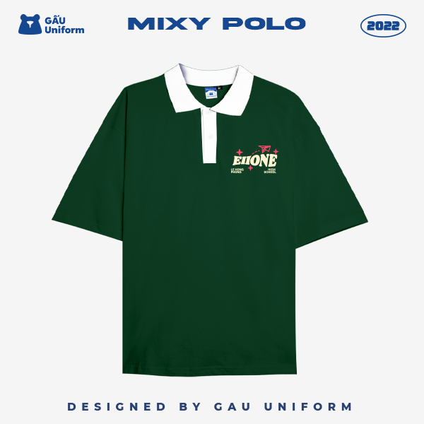 Áo lớp Mixy Polo - Xanh lá đậm