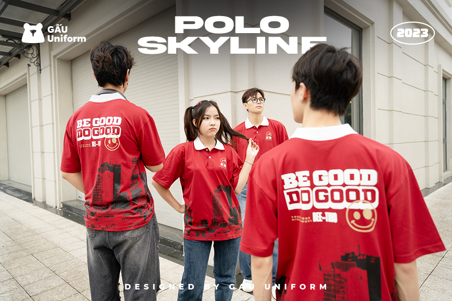 Áo lớp Polo Skyline - Đỏ đô