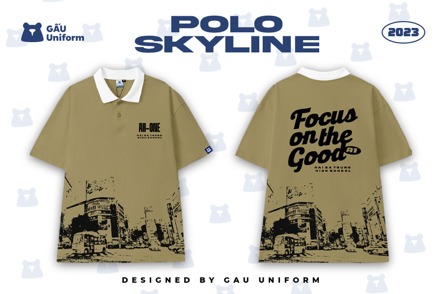 Áo lớp Polo Skyline - Bạc xỉu