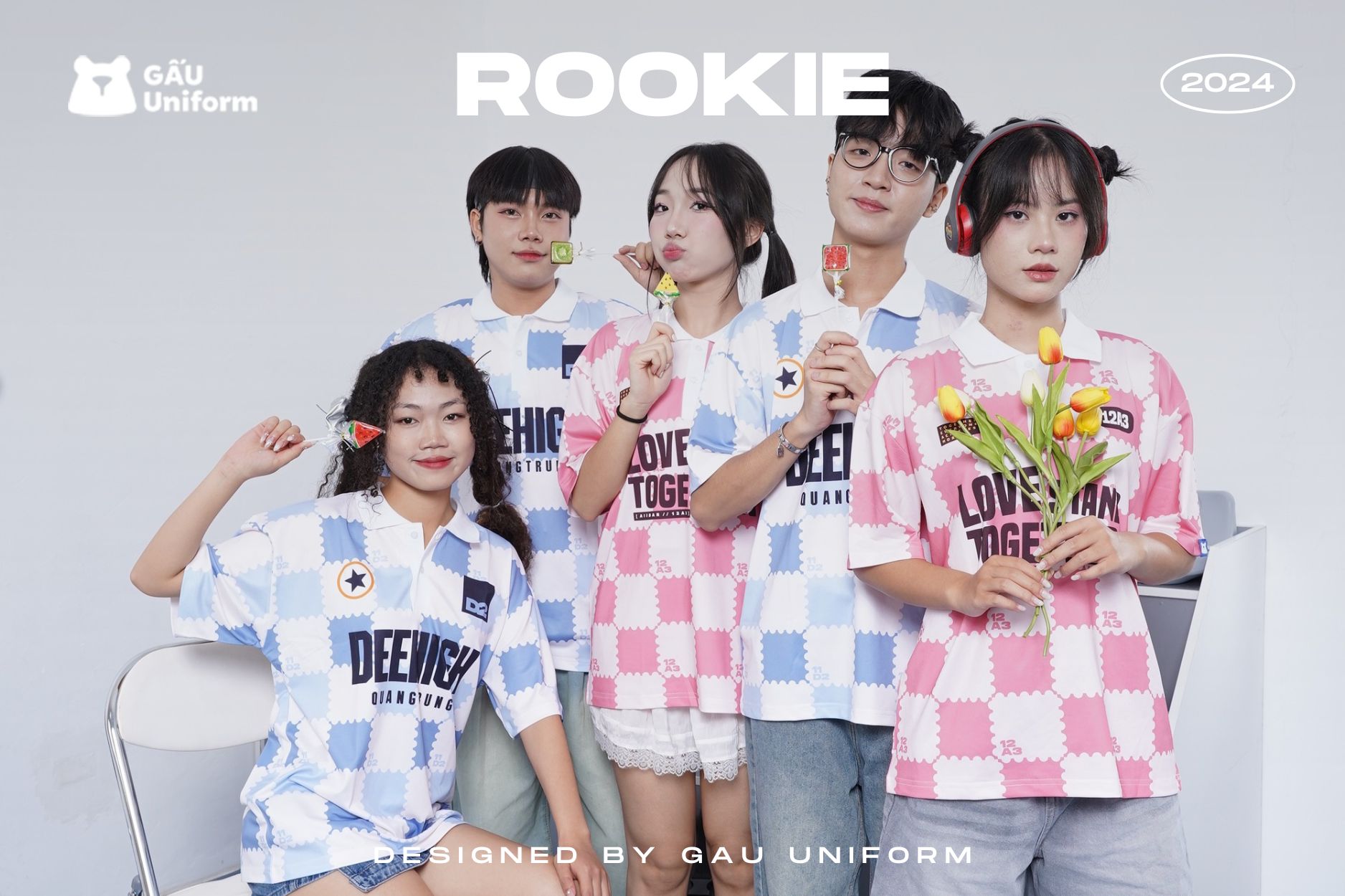 Áo lớp Rookie Hồng Phối 2 Màu