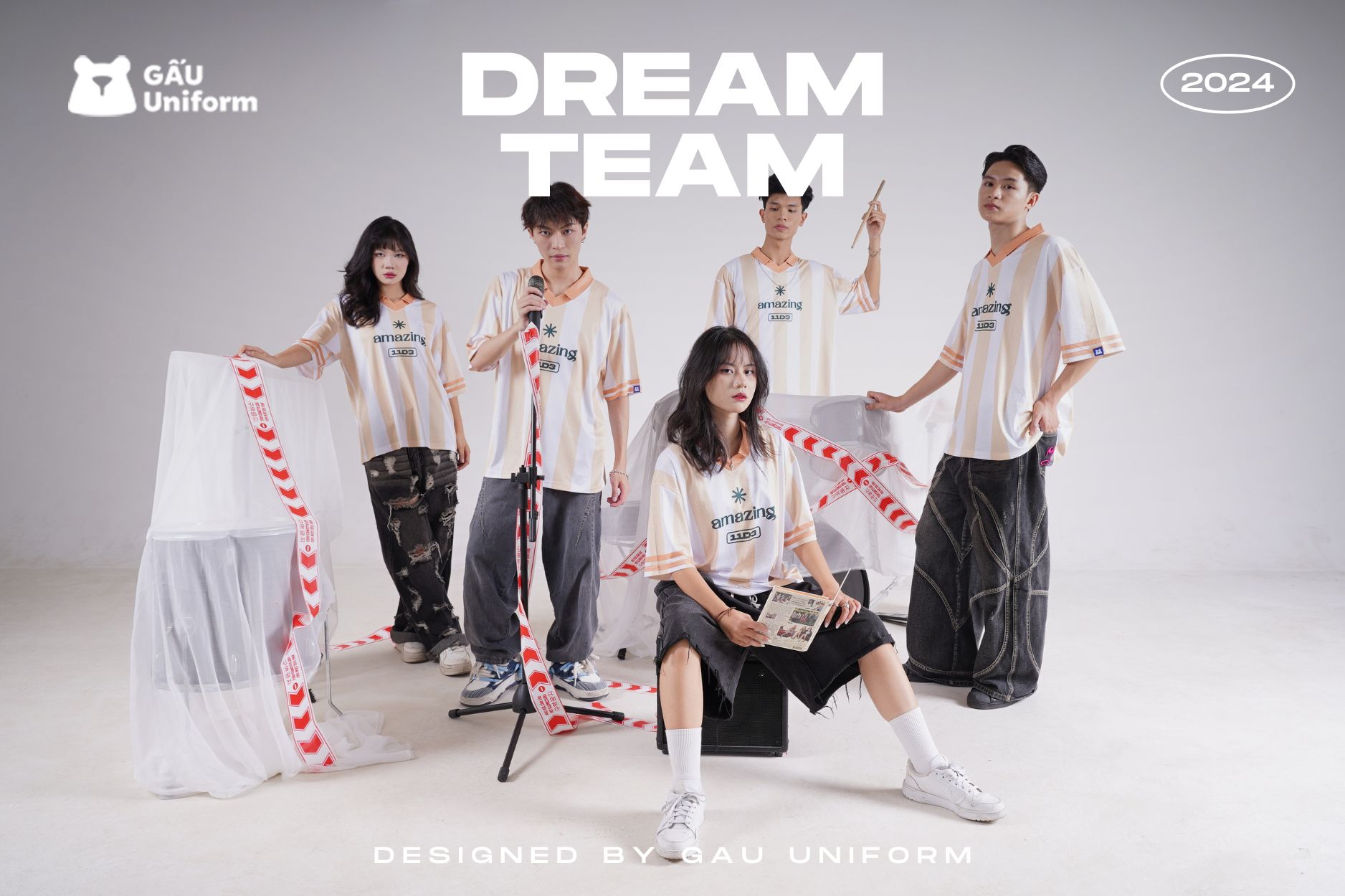 Áo lớp Dream Team Vàng Nhạt