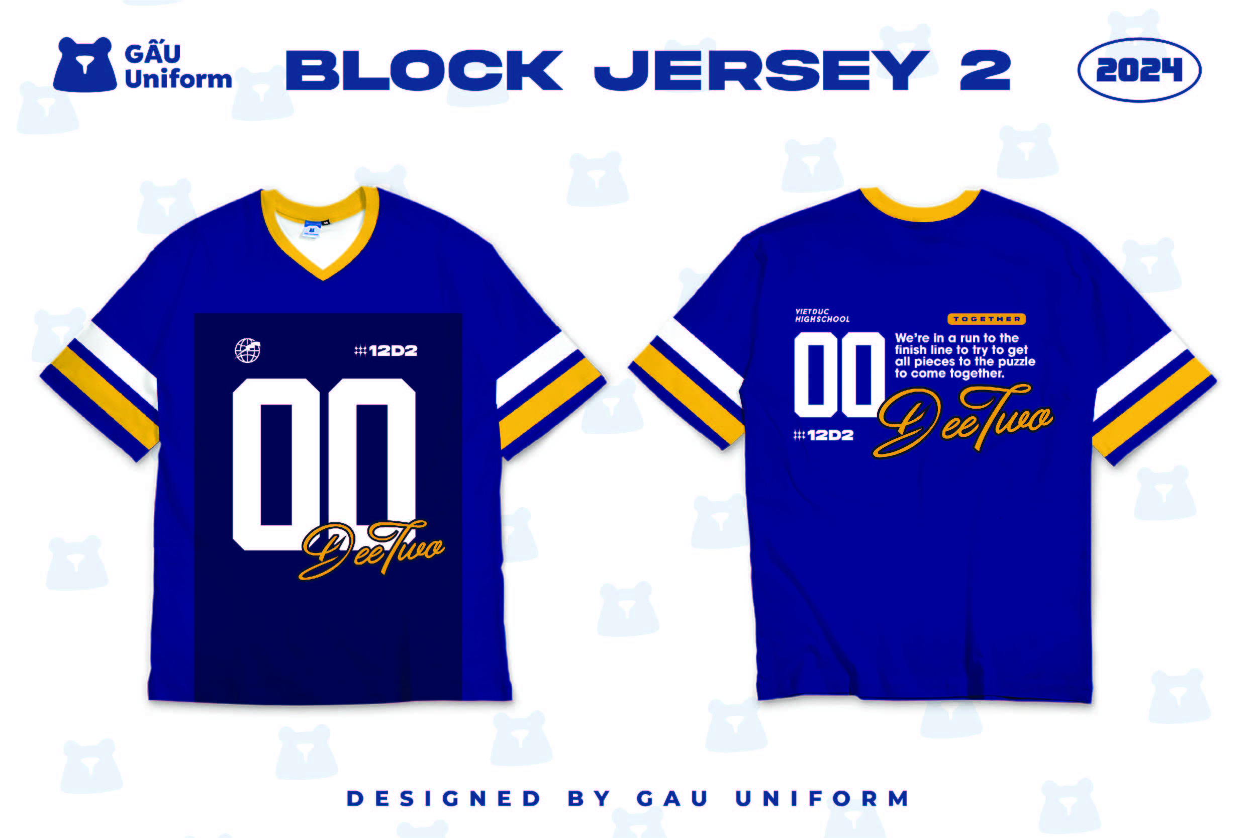 Áo lớp Block Jersey Xanh