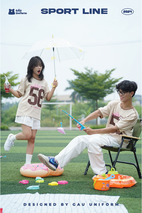 Áo lớp Sport Line Be - Nâu