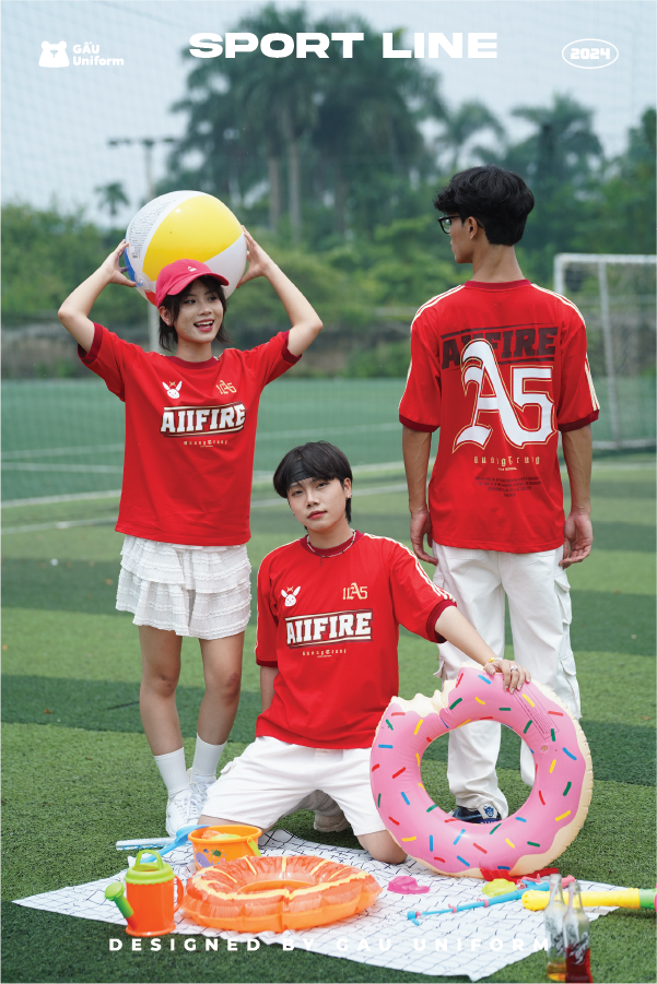 Áo lớp Sport Line Đỏ - Trắng