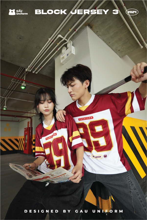 Áo lớp Block Jersey VOL.03 Đỏ - Trắng