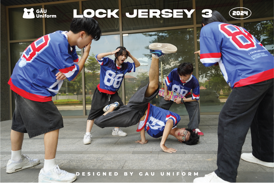 Áo lớp Block Jersey VOL.03 Xanh - Trắng