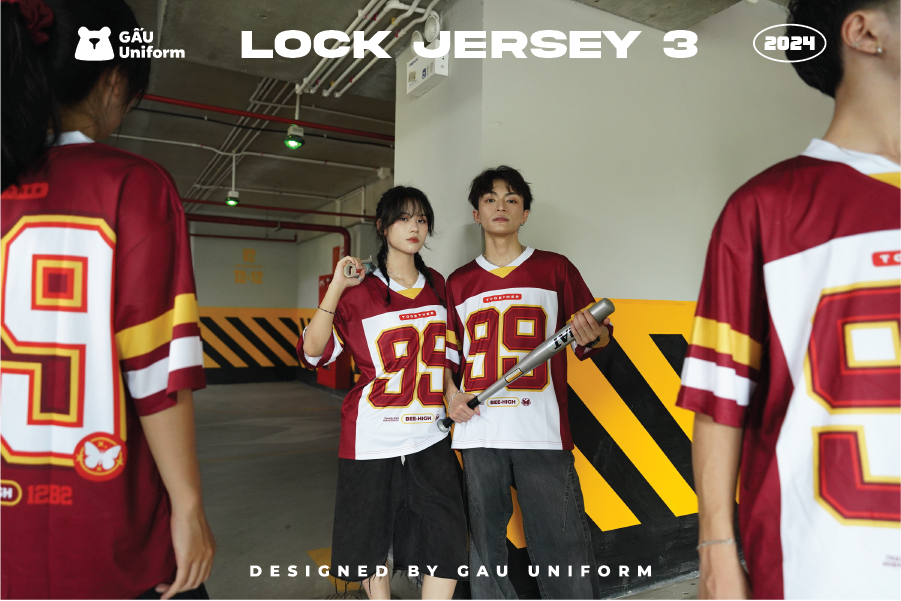 Áo lớp Block Jersey VOL.03 Đỏ - Trắng