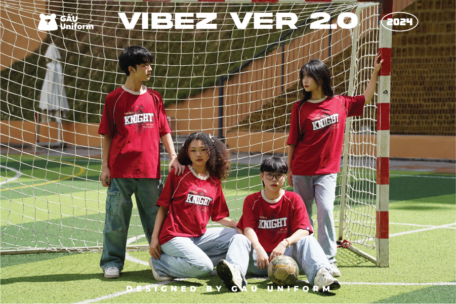 Áo lớp Vibez 2.0 Đỏ - Trắng