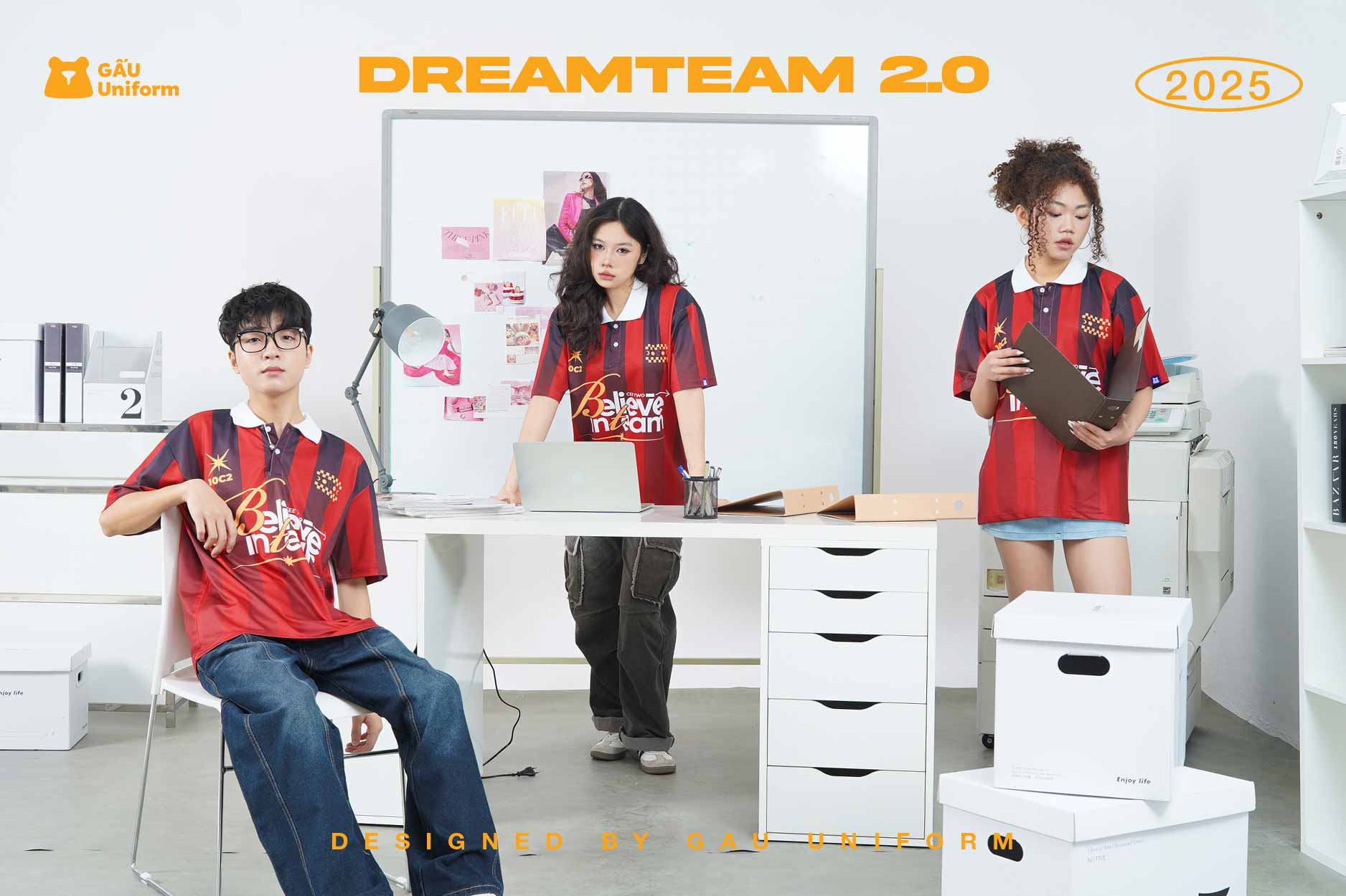 Áo lớp Dream Team 2.0 Sọc Đỏ - Đen