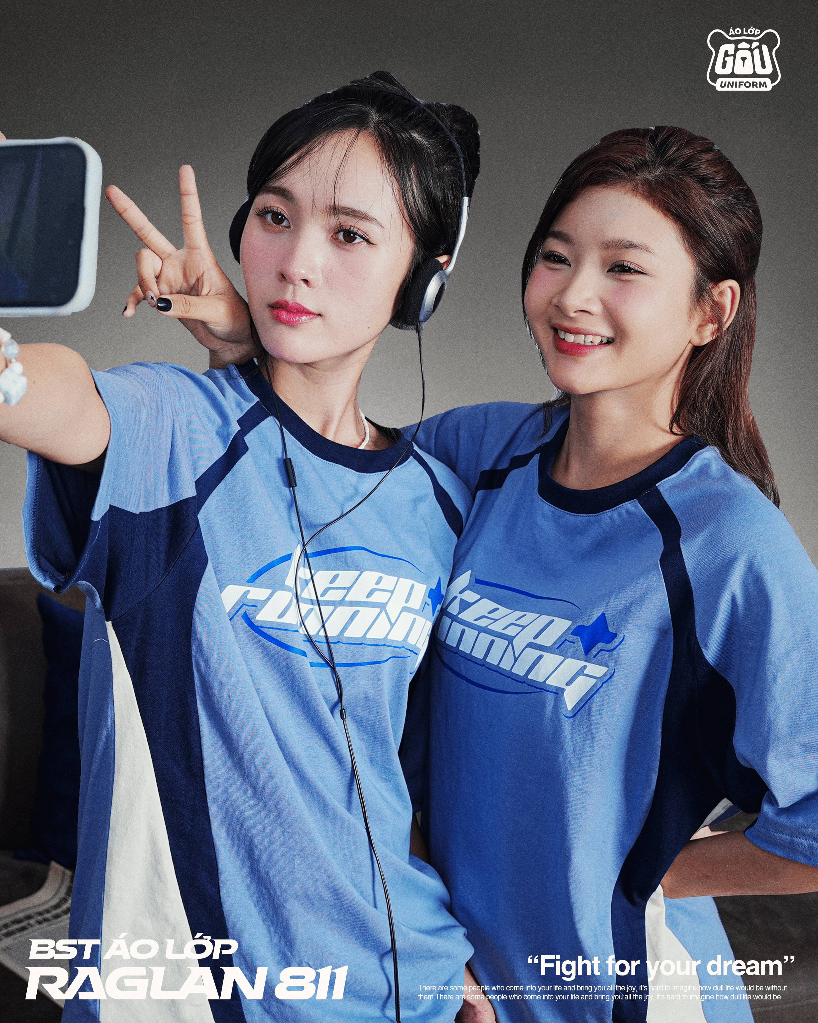 Áo lớp Raglan 811 Xanh Da Trời