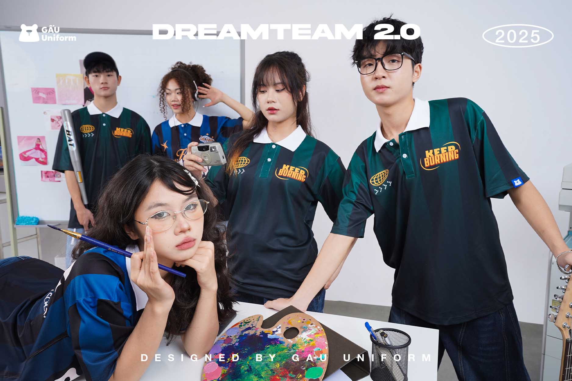 Áo lớp Dream Team 2.0 Sọc Xanh dương
