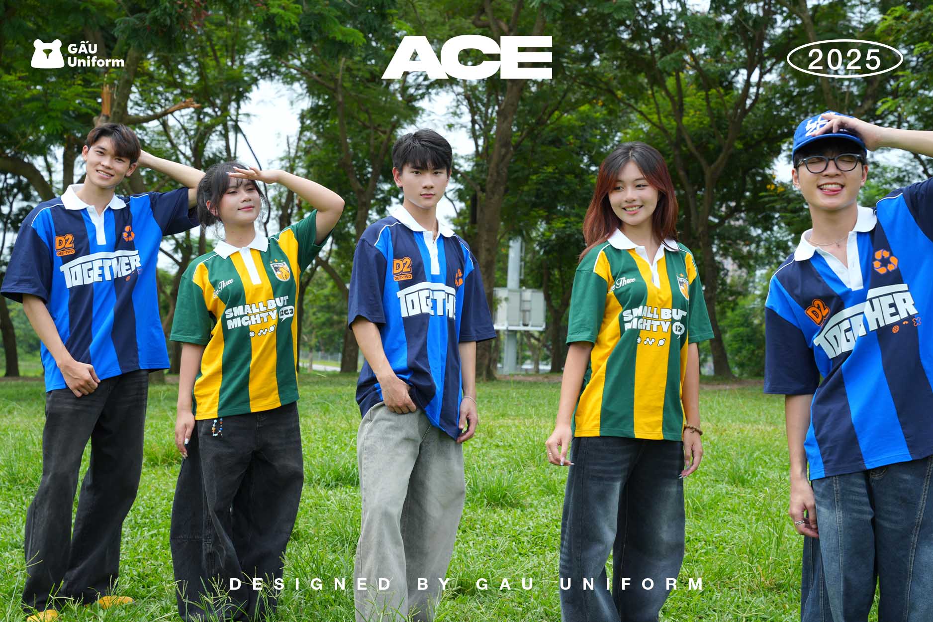 Áo lớp ACE Sọc Đen Xanh Dương