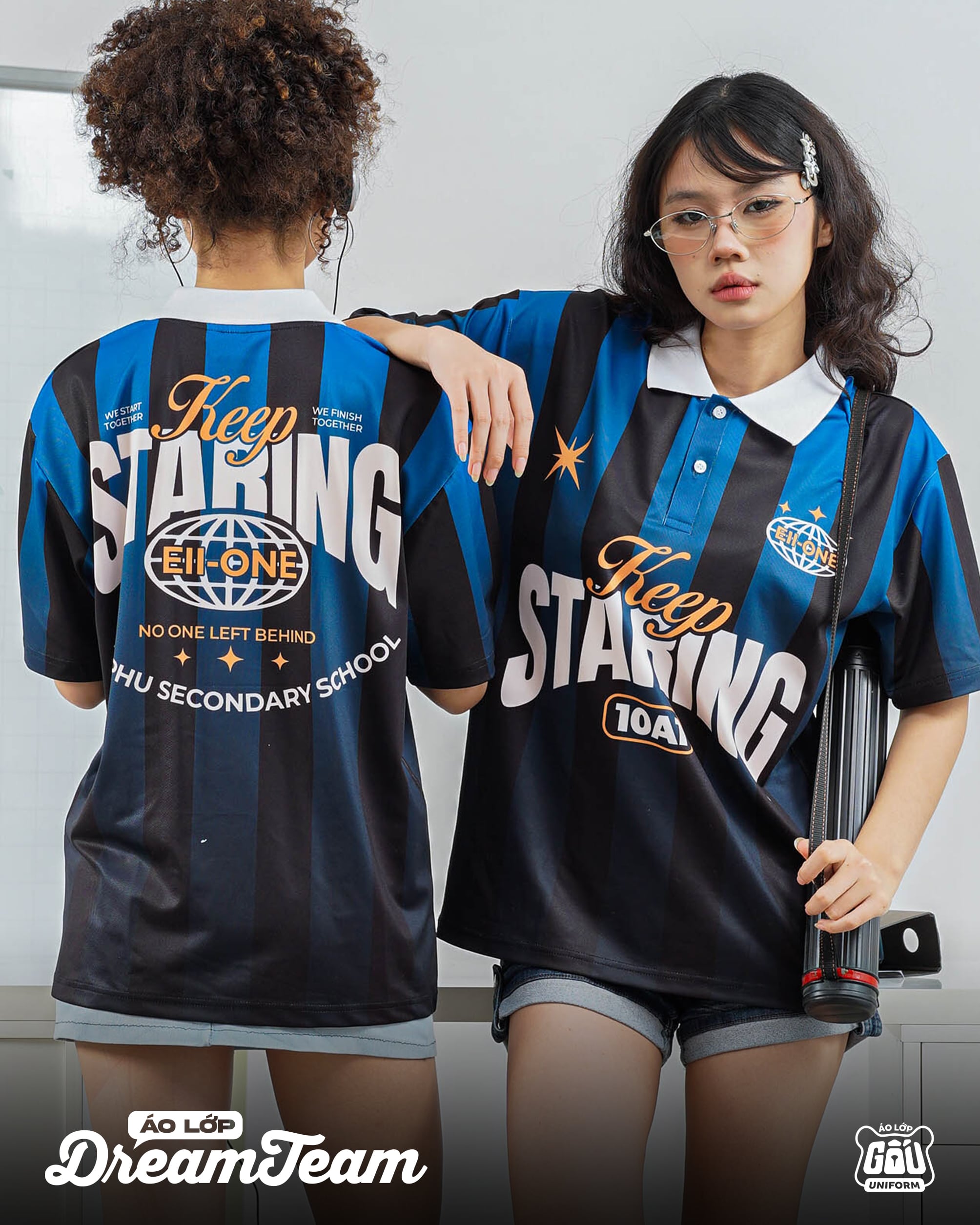 Áo lớp Dream Team 2.0 Sọc Xanh dương