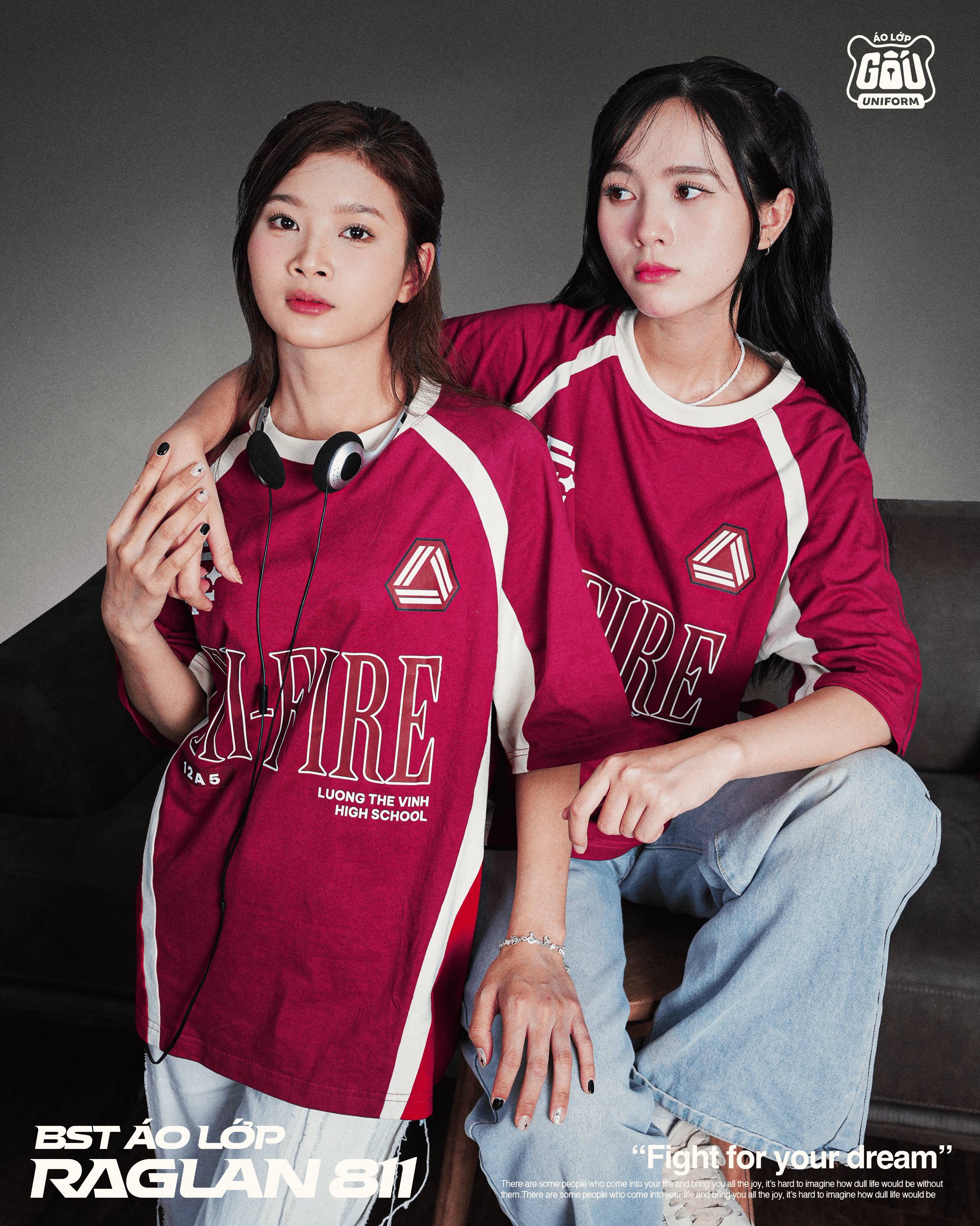 Áo lớp Raglan 811 Đỏ