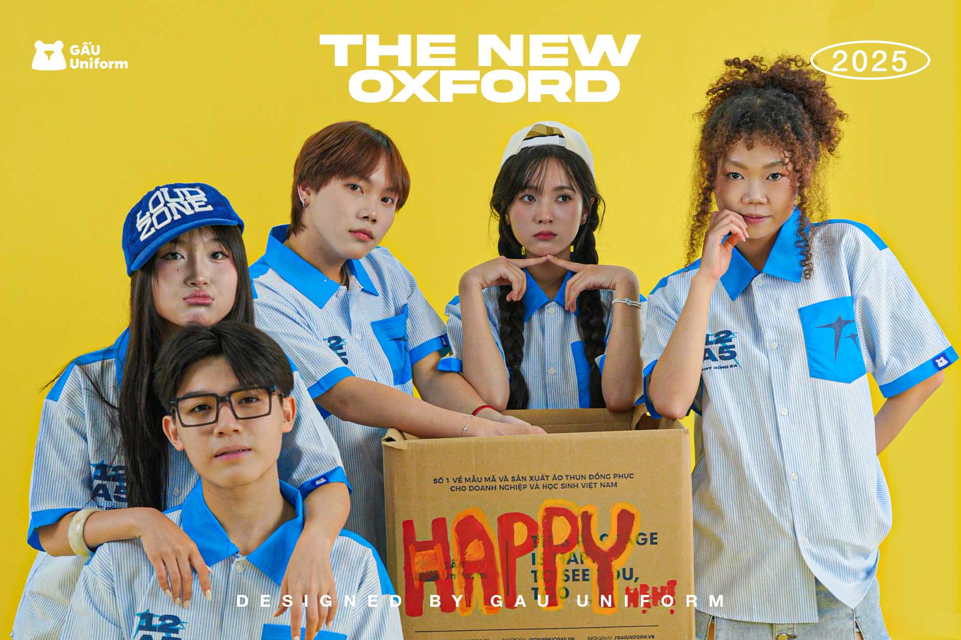 Áo lớp The New Oxford Màu Xanh dương