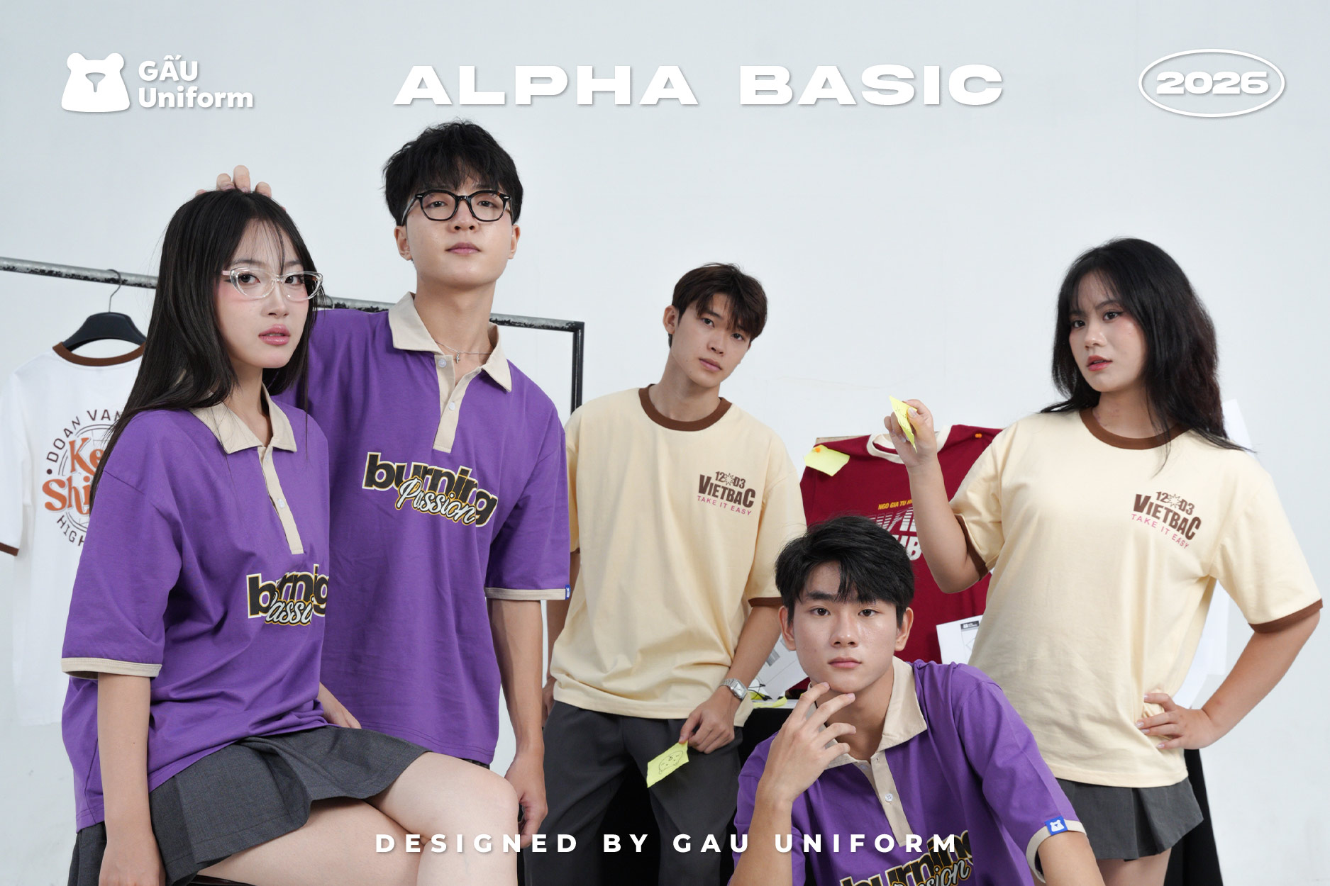Áo lớp Alpha Basic màu tím