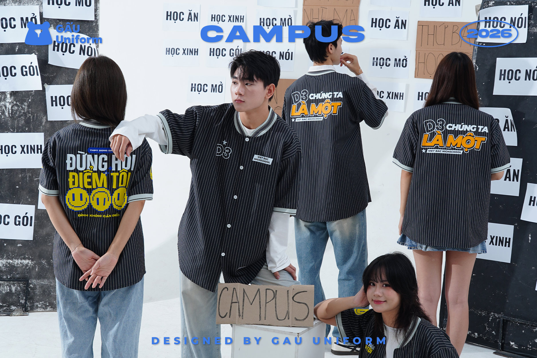 Áo lớp Campus màu đen